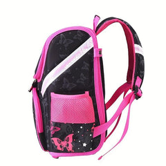 Kids Butterfly Kitten Soccer Schoolbag Backpack Adjustable Straps