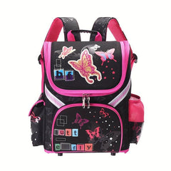 Kids Butterfly Kitten Soccer Schoolbag Backpack Adjustable Straps