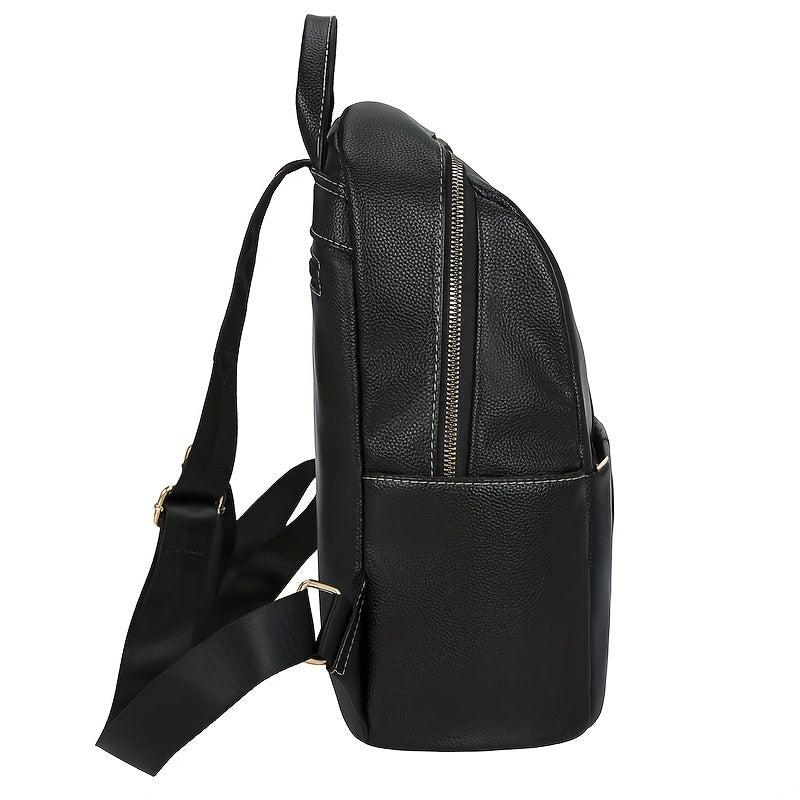 Minimalist PU Leather Backpack for Travel