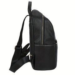 Minimalist PU Leather Backpack for Travel