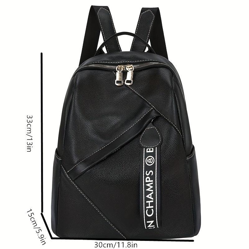 Minimalist PU Leather Backpack for Travel