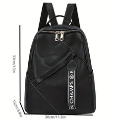 Minimalist PU Leather Backpack for Travel