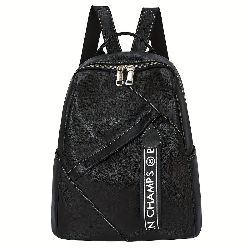 Minimalist PU Leather Backpack for Travel
