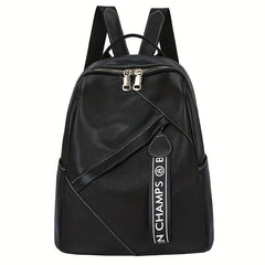 Minimalist PU Leather Backpack for Travel