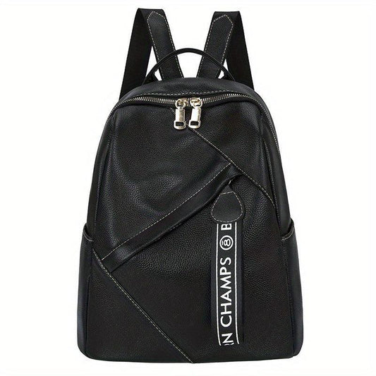 Minimalist PU Leather Backpack for Travel