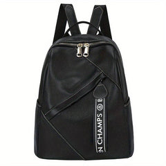 Minimalist PU Leather Backpack for Travel
