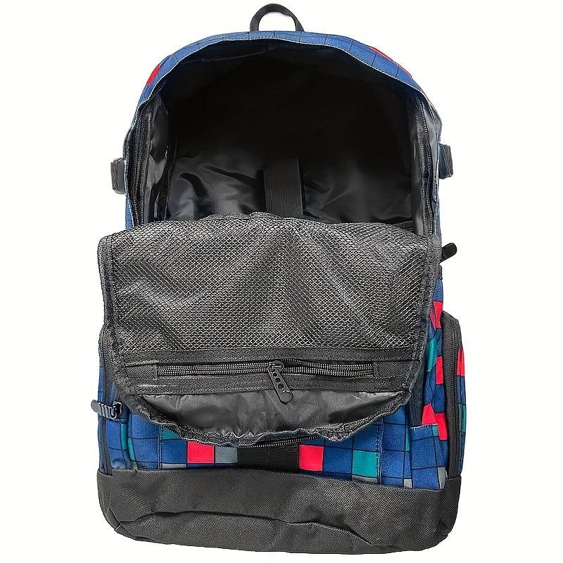 Casual Plaid Backpack School Bag Travel Bag