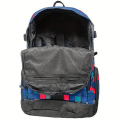Casual Plaid Backpack School Bag Travel Bag