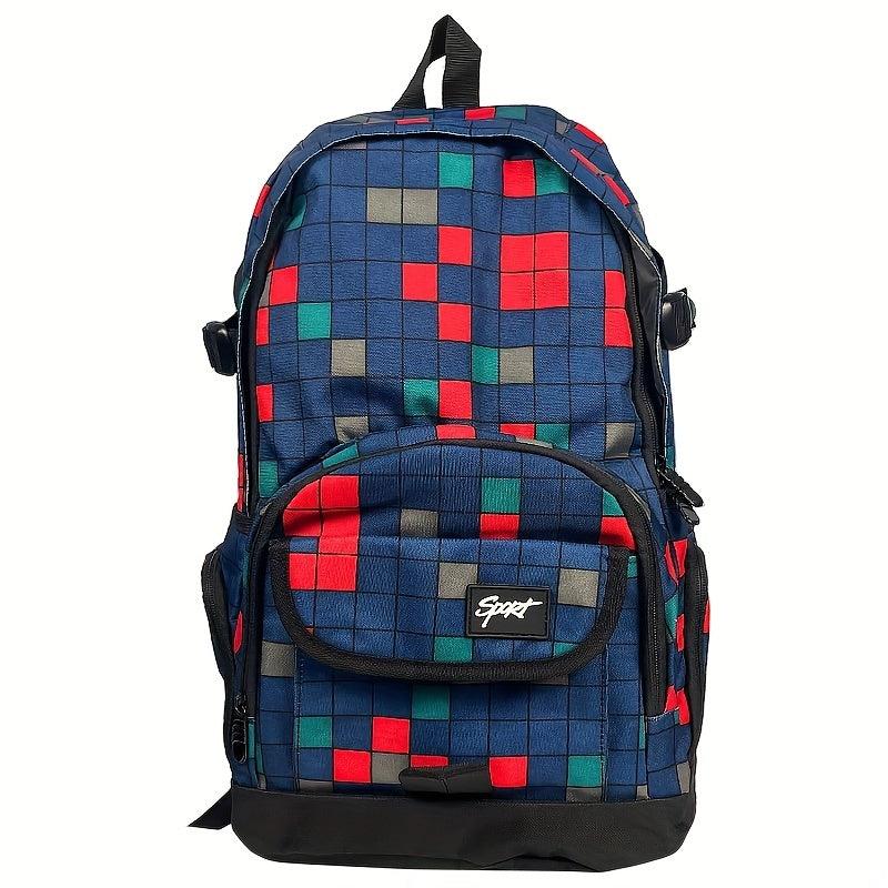 Casual Plaid Backpack School Bag Travel Bag