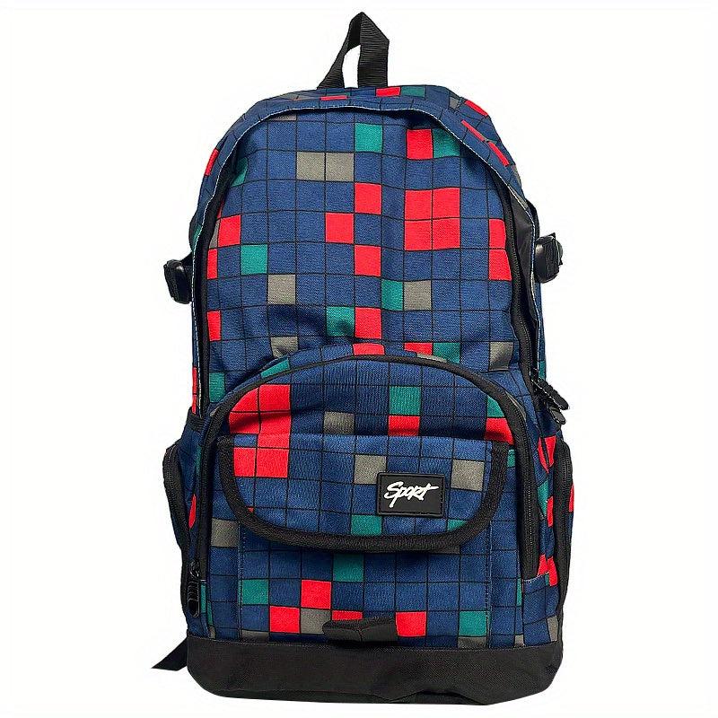 Casual Plaid Backpack School Bag Travel Bag