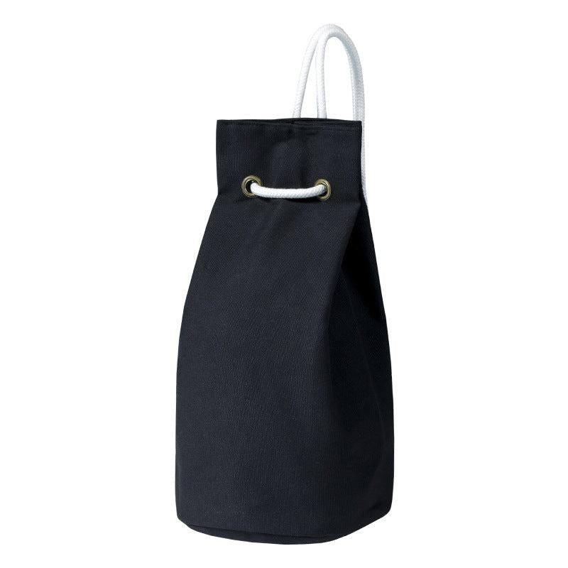Canvas Drawstring Bag Men Women Backpack Travel Daily Use Bucket Bag