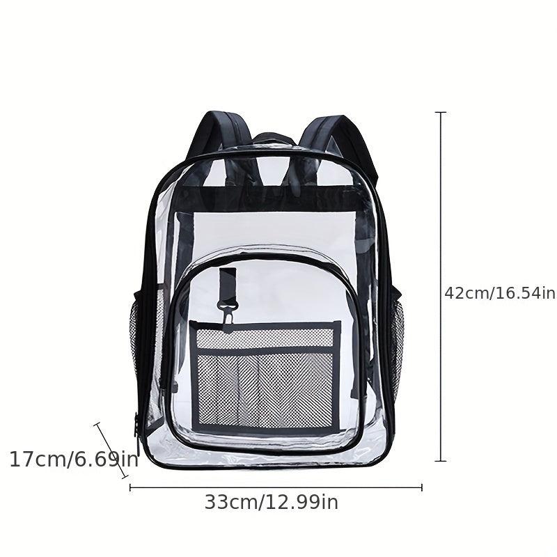 Casual PVC Transparent Backpack Waterproof Jelly Bag