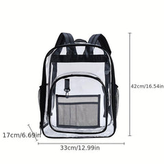 Casual PVC Transparent Backpack Waterproof Jelly Bag