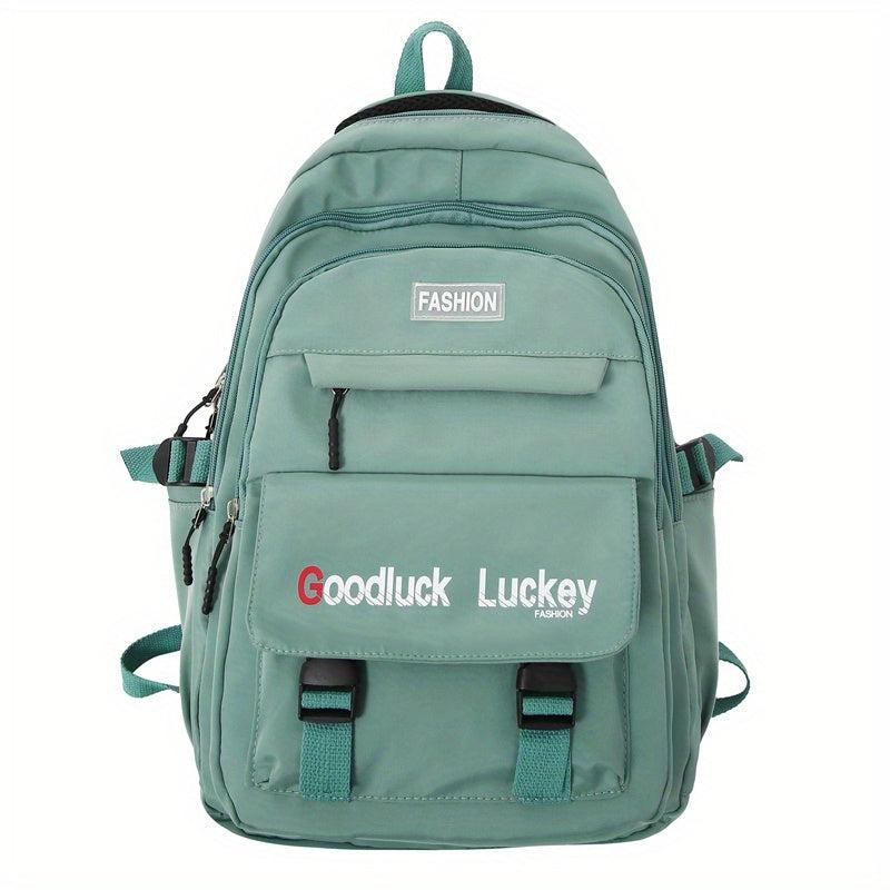 Letter Pattern Student Backpack Men Women College Students High School Students