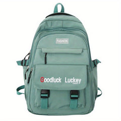 Letter Pattern Student Backpack Men Women College Students High School Students