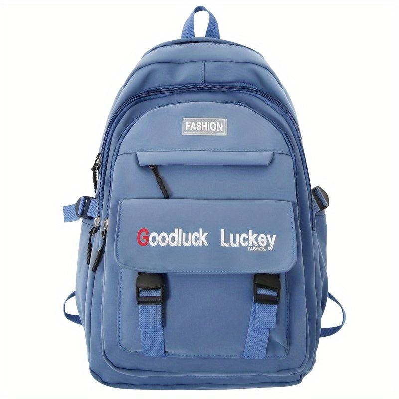 Letter Pattern Student Backpack Men Women College Students High School Students