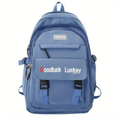 Letter Pattern Student Backpack Men Women College Students High School Students