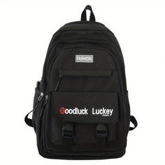 Letter Pattern Student Backpack Men Women College Students High School Students