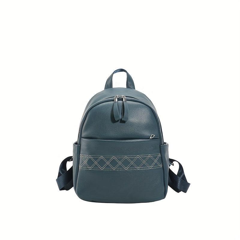 Soft Leather Backpack Travel School Bag Men Women