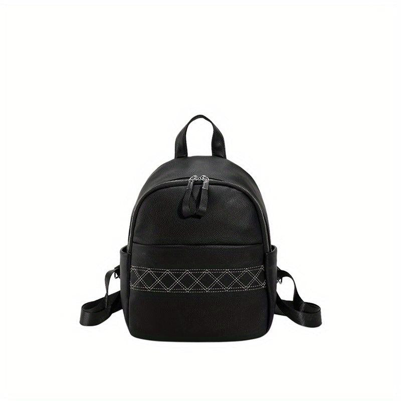 Soft Leather Backpack Travel School Bag Men Women