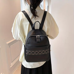 Soft Leather Backpack Travel School Bag Men Women