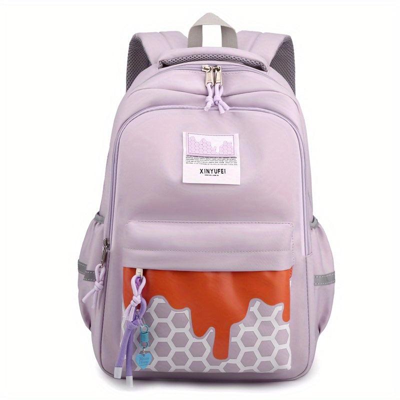 Print Backpack Preppy Campus Student Schoolbag Large Capacity Backpack
