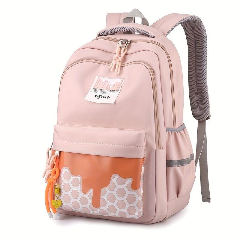 Print Backpack Preppy Campus Student Schoolbag Large Capacity Backpack