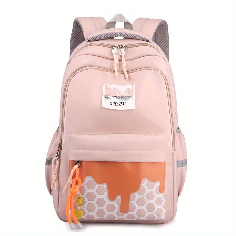 Print Backpack Preppy Campus Student Schoolbag Large Capacity Backpack