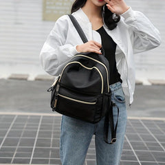 PU Leather Backpack Large Capacity Casual Bag for Daily Use