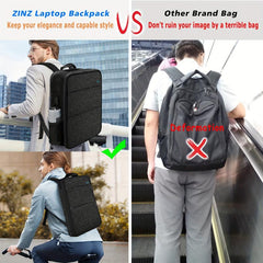 Business Travel Laptop Backpack w/ USB Charging Port