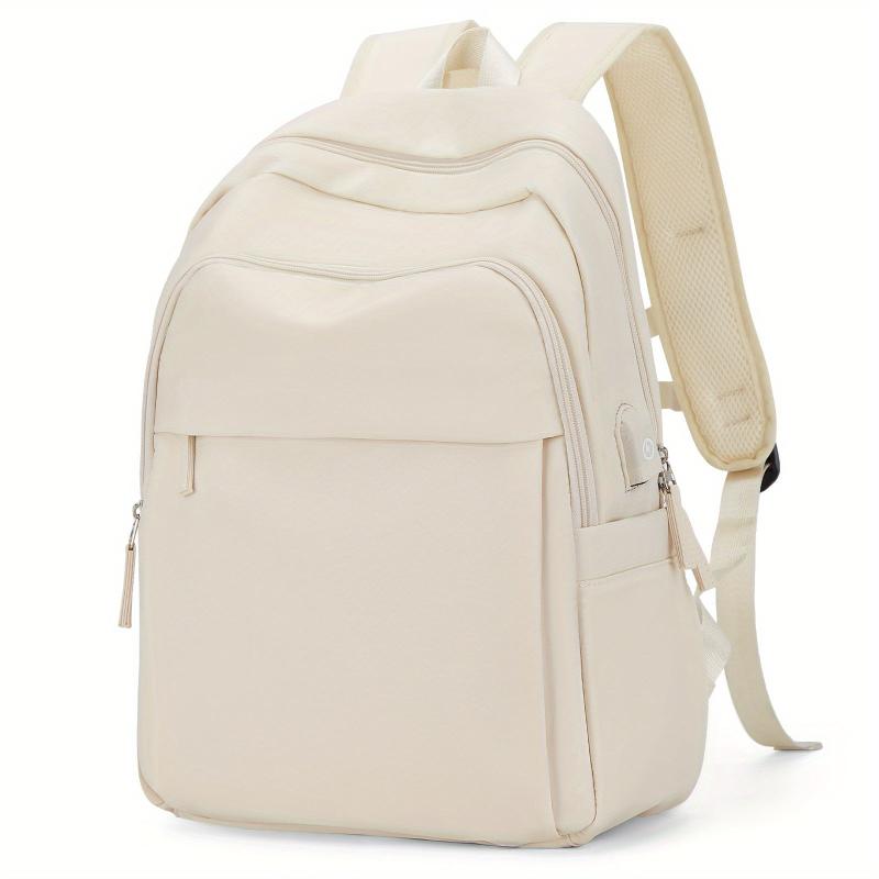 Men's Large Capacity Travel Backpack Schoolbag with USB Charging Port