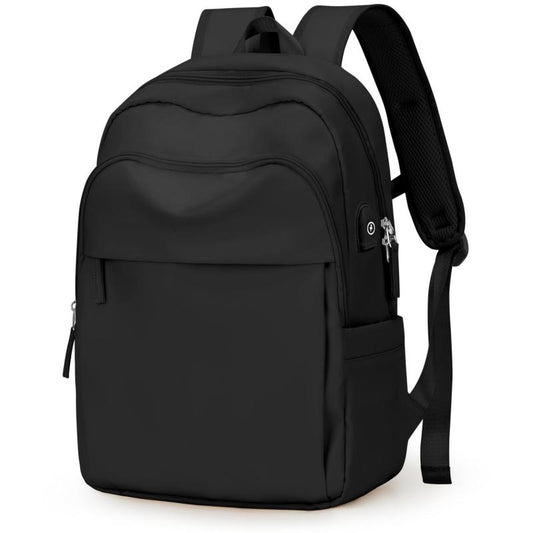 Men's Large Capacity Travel Backpack Schoolbag with USB Charging Port