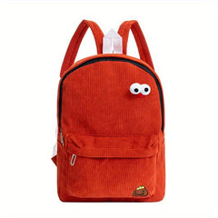 Corduroy Backpack Women Preppy Large Capacity High School College Books Class