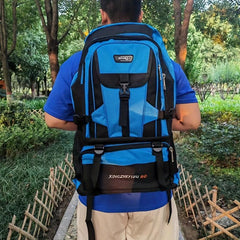 80L Men's Large Capacity Backpack Outdoor Sports Travel Hiking Camping Bag