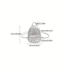 Crystal Backpack Double Shoulder Bag Women Casual Travel Small Backpack