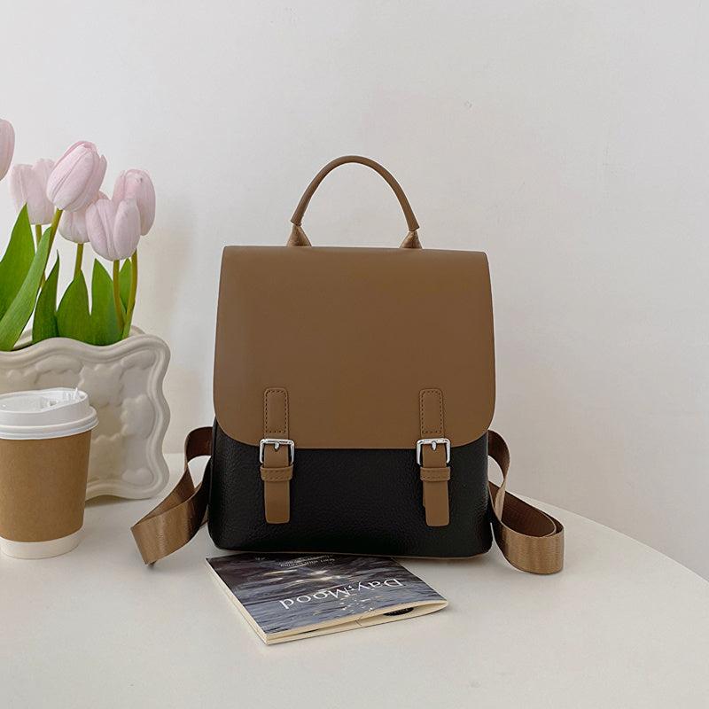 College Students Backpack Large Capacity Contrast Bag Commuter Bag