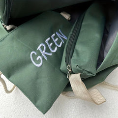 3pc Backpack Set for Men & Women Large Capacity Travel Bag Plush Pendant