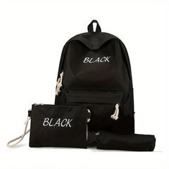 3pc Backpack Set for Men & Women Large Capacity Travel Bag Plush Pendant
