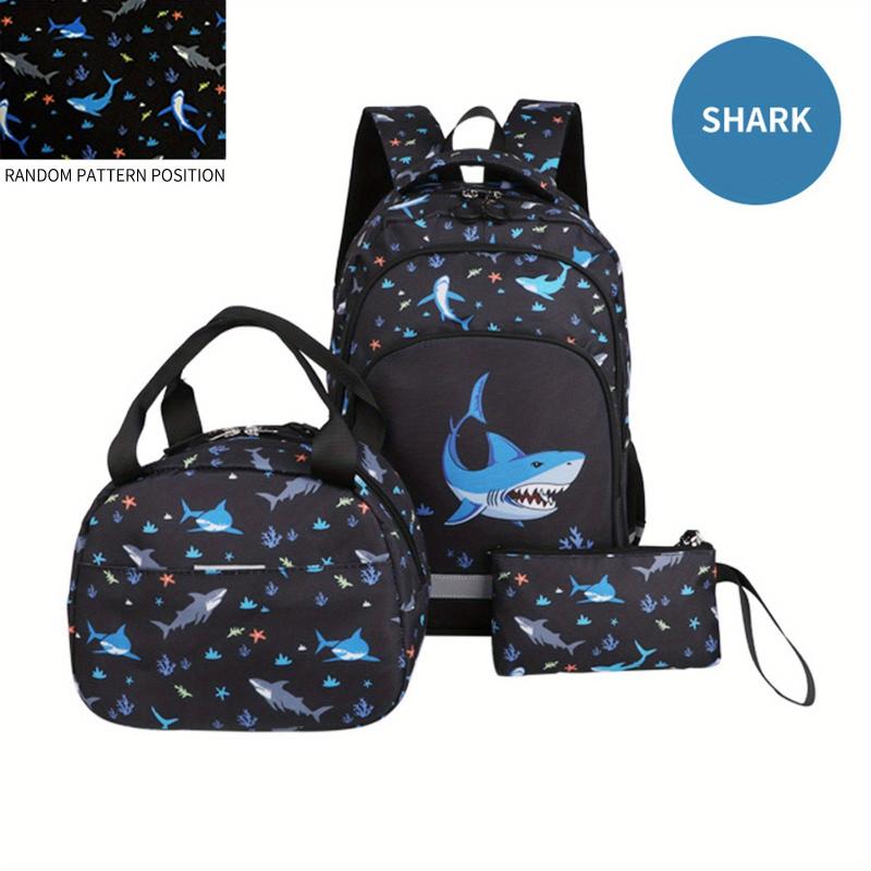 Boys School Bag Set Backpack Lunch Bag Pencil Case Male Student