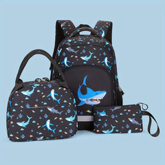 Boys School Bag Set Backpack Lunch Bag Pencil Case Male Student