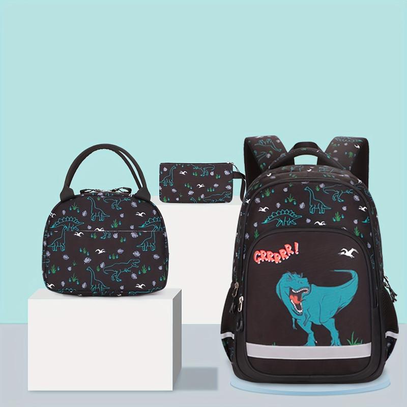 Boys School Bag Set Backpack Lunch Bag Pencil Case Male Student