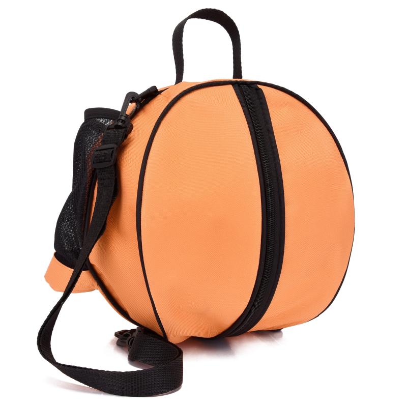 Basketball Shape Backpack with Water Bottle Holder Outdoor Sports Bag