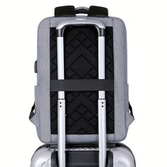 Men's Waterproof Business Laptop Backpack with USB Charging Port