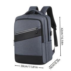 Men's Waterproof Business Laptop Backpack with USB Charging Port