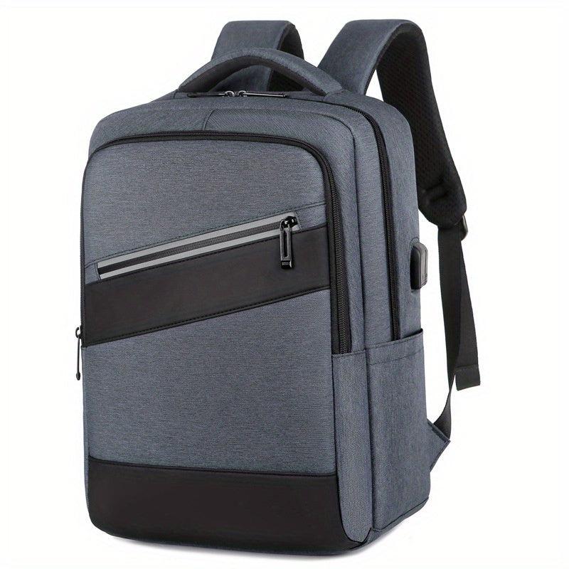 Men's Waterproof Business Laptop Backpack with USB Charging Port