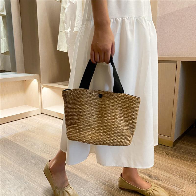 Straw Woven Handbags Casual Tote Bag For Holiday Beach