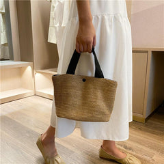 Straw Woven Handbags Casual Tote Bag For Holiday Beach