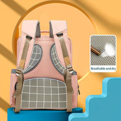 Preppy Travel Backpack Solid Computer Casual Student Double Shoulder Bag