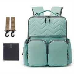 Preppy Travel Backpack Solid Computer Casual Student Double Shoulder Bag