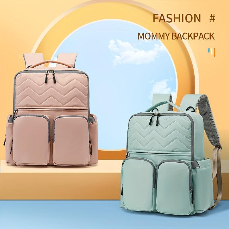 Preppy Travel Backpack Solid Computer Casual Student Double Shoulder Bag